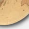 Designart - Ancient Map of The World III - Vintage Metal Circle Wall Art